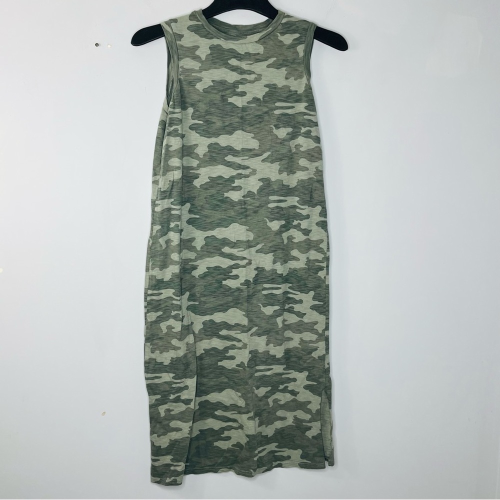 Universal Thread Size Small Camo Cotton Crewneck Midi Dress